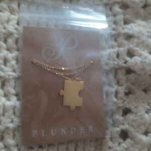 Plunder Gold Puzzle Piece Necklace